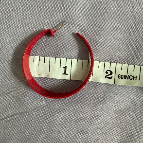 1980’s Style Ref Enamel Hoop Earrings Bundle - Picture 11 of 12